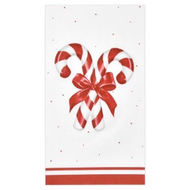 100 Count Christmas Candy Cane Guest Napkins Holiday Disposable Paper Napkin Red and White Striped Peppermint Canes Dinner Hand Napkin Towel for Home Dinner Xmas Tableware Party Supplies Decorations