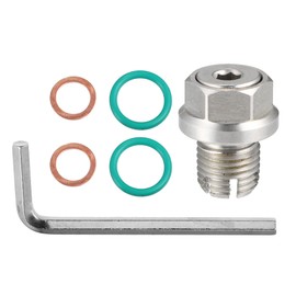 X AUTOHAUX 1 Set M14.1-1.5 x 15mm Oversize Piggyback Oil Drain Plug Stainless Steel Self Tapping Oil Pan Thread Repair Kit for Car Motorcycle Silver Tone