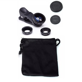 K-S-Trade Qualitativ & Innovativ Smartphone Kamera Linsen Set Für BLU G44 3in1 Clip-On Adapter Macro Weitwinkel FishEye Fischauge Objektiv Linse