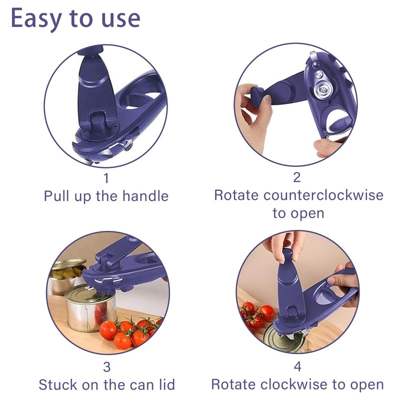 Can Opener 8-in-1 .Multi-functional manual Bottle Opener; hand-cranked Can Opener.Heavy