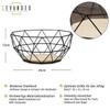 levandeo Metal Basket, Copper, 26 x 12 cm Modern, Wood,