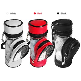 XINZY Golf Balls and Tees Pouch Bag Storage Case Holder with 3 Balls and 3 Tees Set