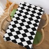 Walmsco Tablecloth Black White Diamond Pattern Decor For Dining Room