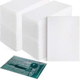 Pangda 360 Pcs White Foam Printing Plates, Foam Sheets Crafts Color Craft Foam Board for Printmaking, Card Making, DIY Project, Stamp, Classroom, Scrap Booking (1.3 mm Thick)