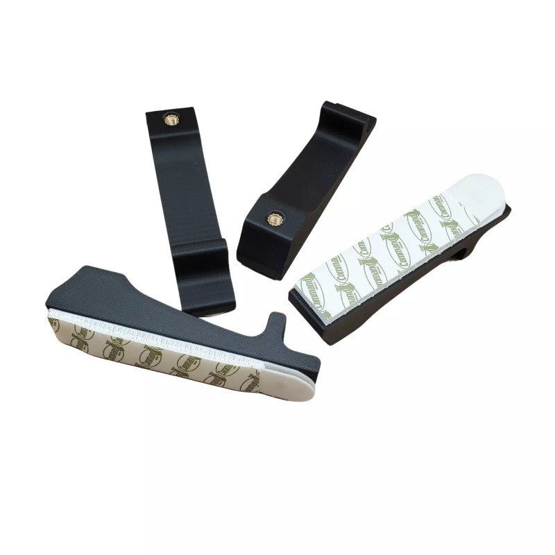 4pk Secure Wall Mounting, SKADIS Compatible, Includes Command Strips, Black