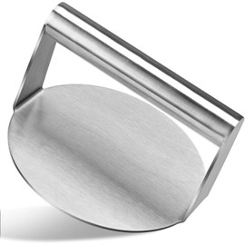 Innoteck Essentials Stainless Steel Burger Press – 14cm Round Smash Burger Press for Flat Top Grill, Hamburger Patty Maker – Non-Stick, Easy to Clean Griddle Accessory