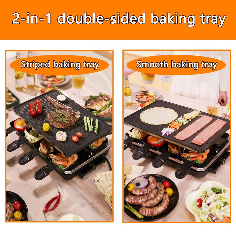 Electric Korean BBQ Indoor Grill Table Smokeless Portable Griddle Raclette