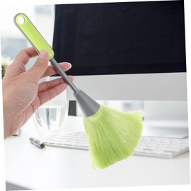 Happyyami Cepillo para Limpieza De Teclado y Plumero De Escritorio 2 Piezas, Ligero y Duradero, Adecuado para Oficina y Hogar, Precisión para Rincones Pequeños, Color Metal y Fibra