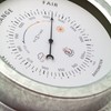 NeXtime Outdoor Barometer, Diameter 22 cm, Metal, Galvanised "Orchid"