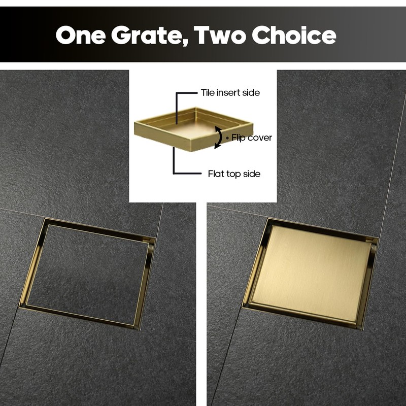Decaura Shower Grates Bathroom Floor Drain Waste Stainless Steel (Brushed