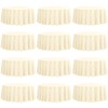 fani 12 Pack 90 Inch Round Tablecloth, Beige Polyester Fabric