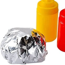 500 Pcs Pre Cut Aluminum Foil Sheets for Food- Insulated, Grease-Resistant Foil Wrap for Hot Food Items- Unprinted, Honeycomb Laminated Food Wrap Foil Sheet- 10 3/4" x 14"