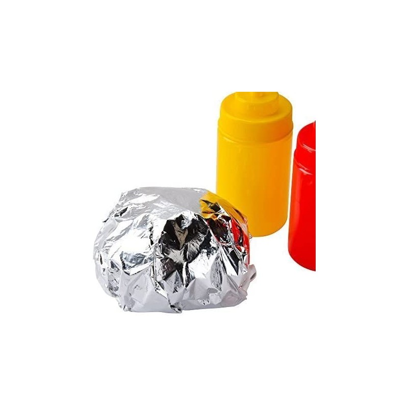 500 Pcs Pre Cut Aluminum Foil Sheets for Food- Insulated,