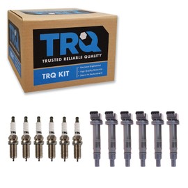 TRQ Ignition Kit Ignition Coil Spark Plugs Compatible with 2003-2009 Toyota 4Runner 2005-2015 Tacoma 2005-2011 Tundra