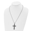 Modern Faith Cross Necklace for Men with Black Carbon Fiber