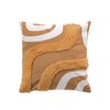 Douceur d'Intérieur Mirade Camel Tufted Printed Cotton Cushion Cover (40x40cm)