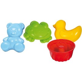 Gowi 558-51 Sandform Sven, farblich Sortiert, 4teilig im Netz, Sandkästen und Sandspielzeug