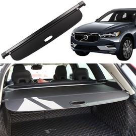Liizoo Cargo Cover for Volvo XC60 2018 2019 2020 2021 2022 2023 2024 2025 Accessories Rear Trunk Cover Rear Trunk Security Cover Shielding Shade, Black