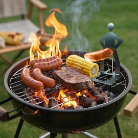 Funny Hot Dog Sausage Stand Holder Stainless Steel Barbecue Rack - 2 Pack Hot Dog Grill Holder Man Reusable Hot Dog Holders for Grilling Hot Dog Cooker for Grill Perfect for BBQ, Camping, and More