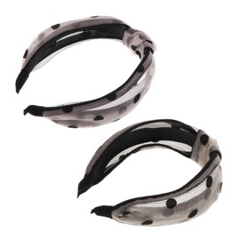 Baluue 2pcs Criss-cross Wide-brimmed Knot Headbands for Women Elegant Fashionable Hair Accessories for Parties Weddings Daily Wear