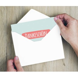 Pack of 3 Premium Thank You Cards (Folding Cards) with 3 Envelopes, Thank You, Cards, Thank You Cards, Wedding, Birth, Baby, Christening, Farewell, Birthday, Anniversary