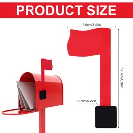 Mailbox Flag Replacement, Red Flag for Mailbox with Double Sided Sticky Pads Waterproof Replacement Flag for all Mailboxes