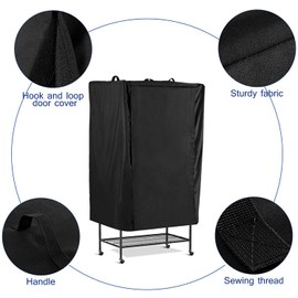 Bird Cage Cover Waterproof Multifunction Sun Protection Parrot Dust Proof Bird Cage Cover With Zipper Anti UV Durable Breathable Knitted Parrot Guard Protective Washable 42x26.5x5