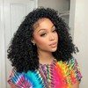 ZIYU Half Wig Human Hair - 180% Density Curly Half