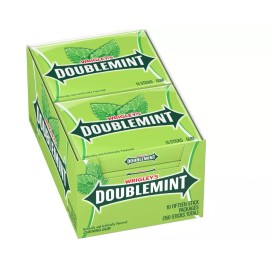 WRIGLEY'S DOUBLEMINT Mint Gum Chewing Gum Bulk Pack, 15 Stick (Pack of 10)