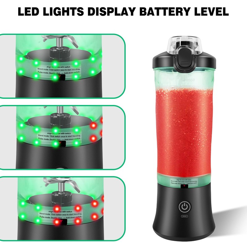 Personal Blender 6 Blades Portable Blender Mini Blender for Shakes