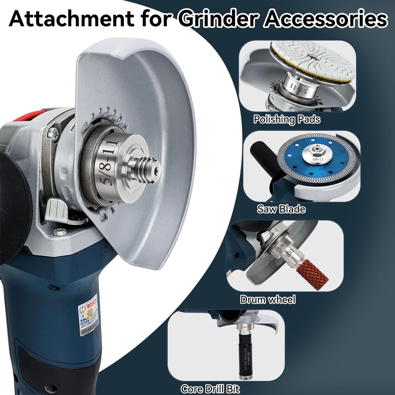 Dreyoo Grinder Lock to 5/8''-11 Thread, Compatible with XLOCK Angle