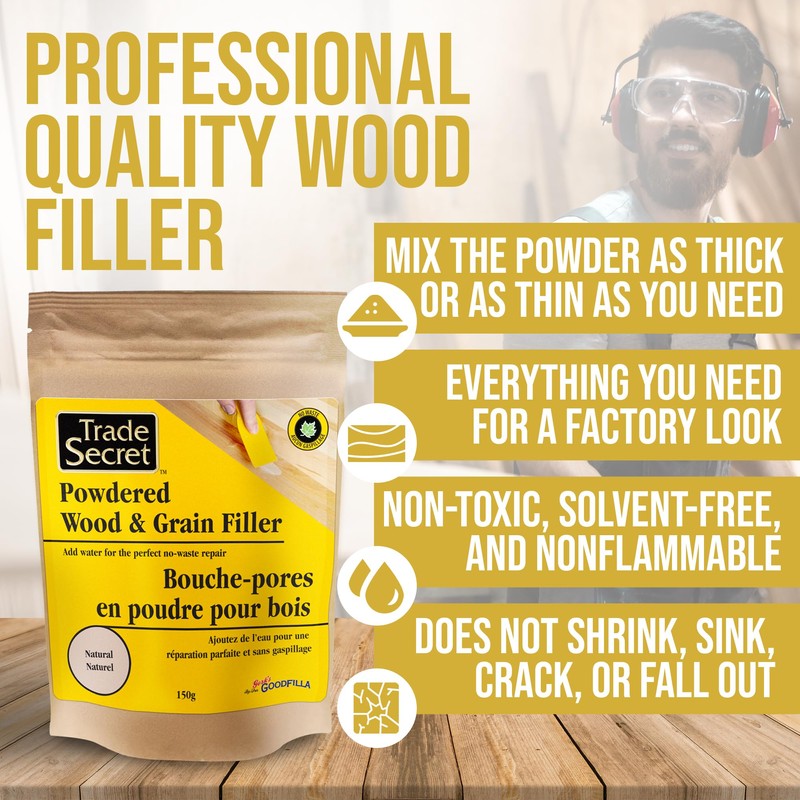 Trade Secret Powdered Wood & Grain Filler… (Natural)