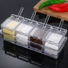 SANBREVE 4 Piezas Especieros Salsera Organizador Azucarero Cocina