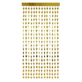 Folat 18895 Party Curtain Star Gold