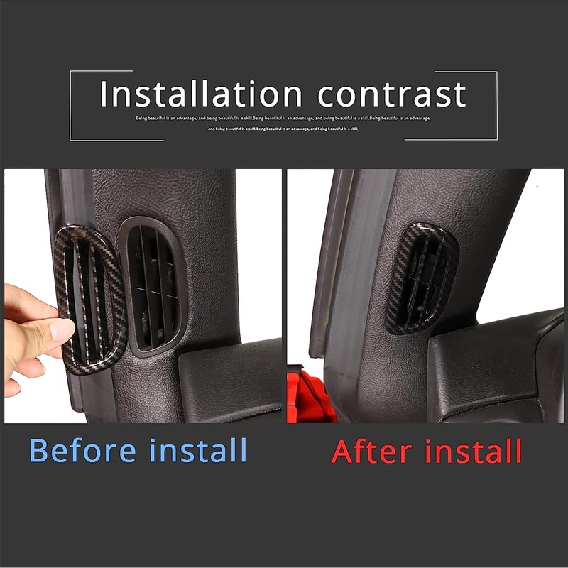 PIUGILH Car ABS A-Pillar Air Vent Covers Fit for C6