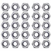 60 Pcs M6 Stainless Steel Nylon Lock Nuts - 304