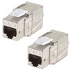 1aTTack.de 2 x CAT 8-2 x Keystone RJ45 Tool-Free CAT8