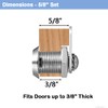 5/8" Cabinet Locks with Keys, Keyed Alike Cam Lock for