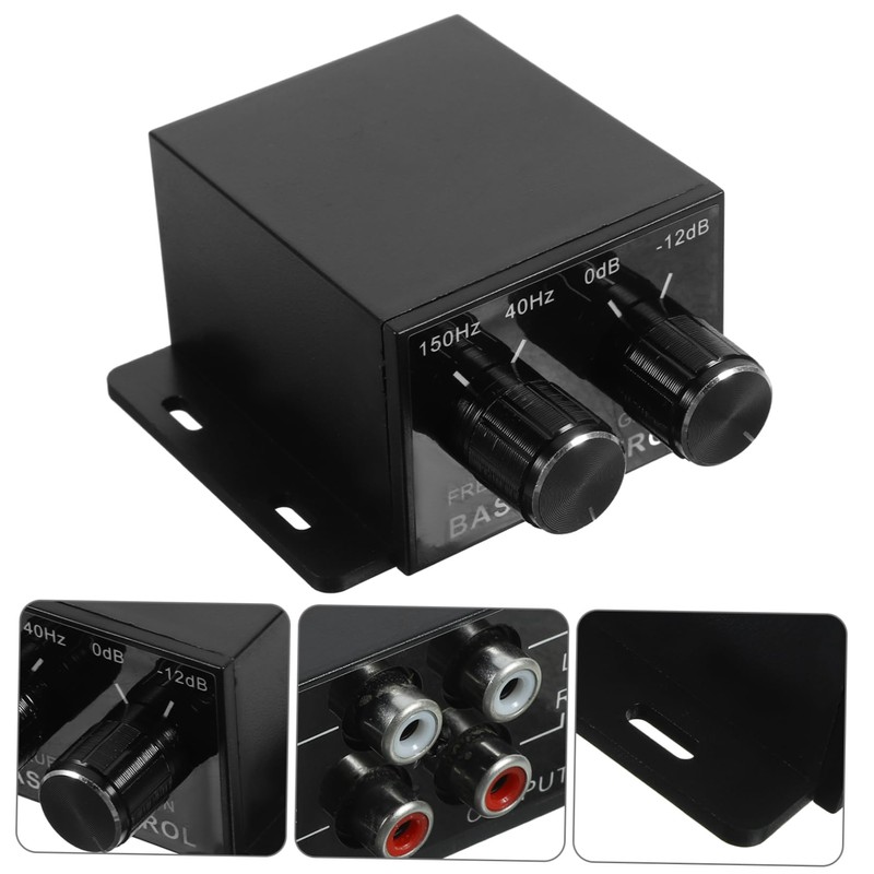 Mikinona Bass Knob Car Amplifier Bass Knob Level Controller Volume