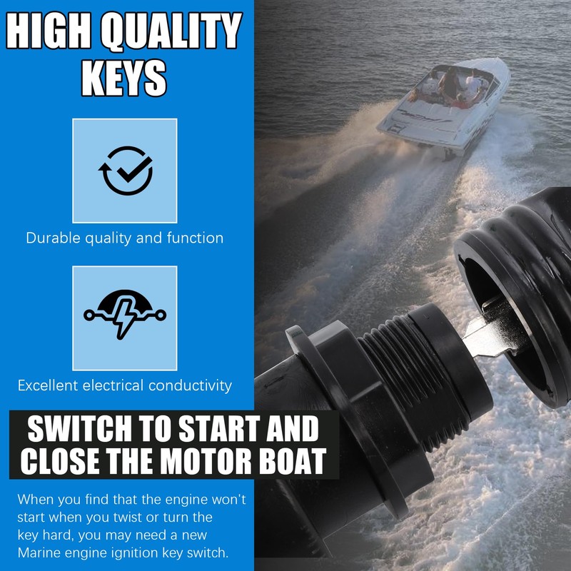 Boat Ignition Switch with Key fit for Mercury Mariner Outboard