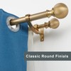 Hosmile Double Curtain Rods 72-144 Inches, Warm Gold Double Window