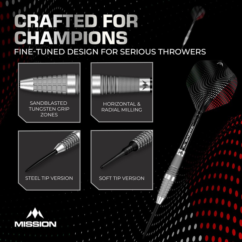 Mission | Michele Turetta Darts | Steel Tip | 95%
