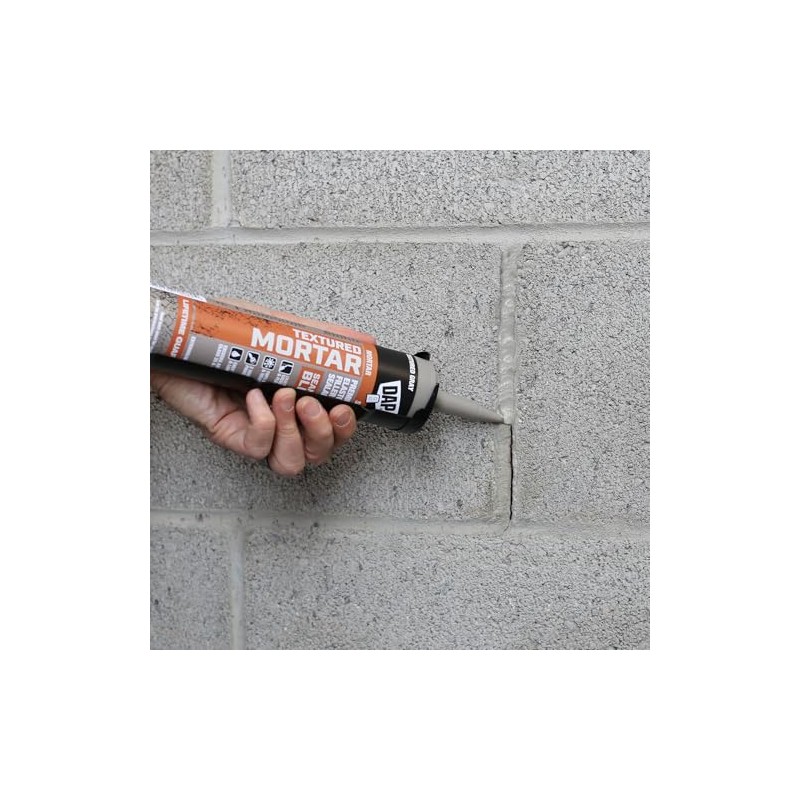 DAP Textured Mortar Premium Elastomeric Latex Filler & Sealant, Gray,
