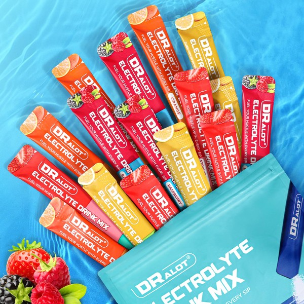 Dralot Sugar Free Electrolytes Powder with Natural Flavors, 3X Rapid