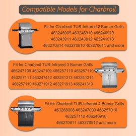 BQMAX 18 7/16" Grill Parts for Charbroil Tru-Infrared 466242014 463273614 463241014 463246909 463241013 463243911 Stamped Stainless Steel Emitter and Cooking Grid