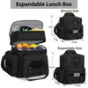 TENKIST Expandable Tactical Lunch Box, Large Insulated Lunch Cooler Bag
