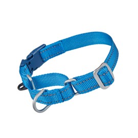 YUDOTE Reflective Martingale Collar for Dogs with Quick Snap Buckle Anti-Pull Nylon Safe Slip Collars for Easy Walking,Blue,Large