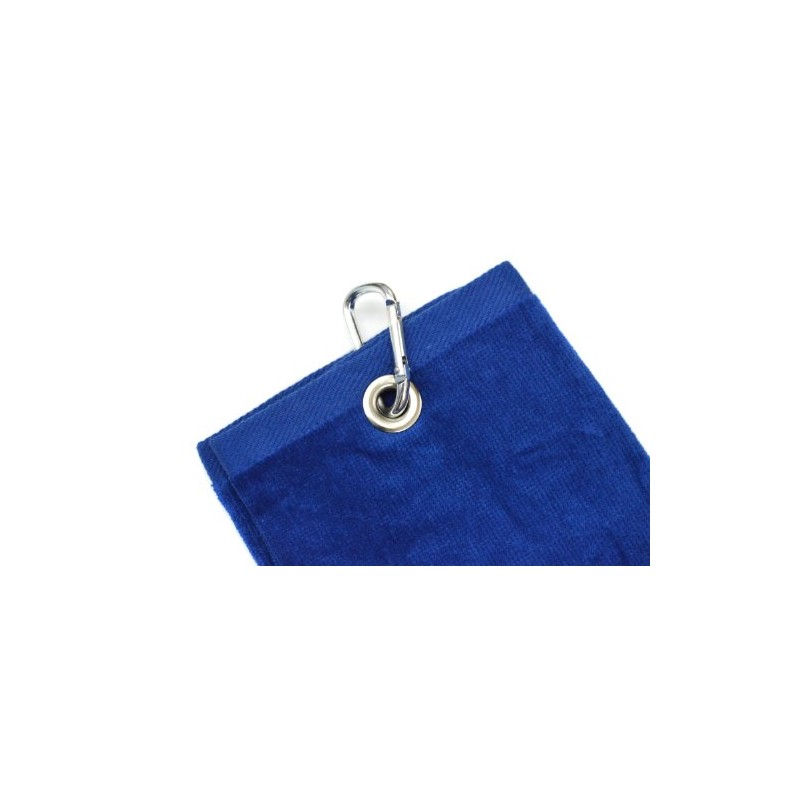 On Par Tri-Fold Golf Towel With Bag Clip - Blue,