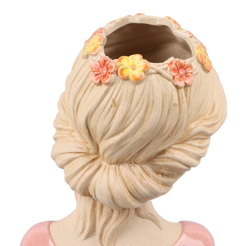 Modern Ceramic Face Vases Decorative Modern Style Shy Girl Flower