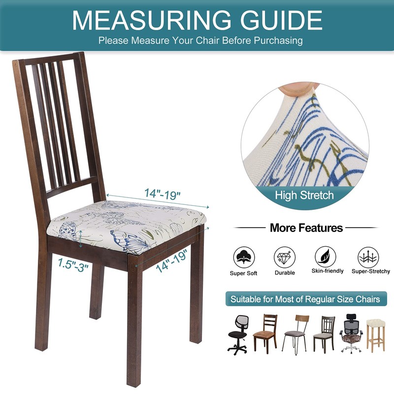 SearchI Seat Covers for Dining Room Chairs Stretch Printed Chair